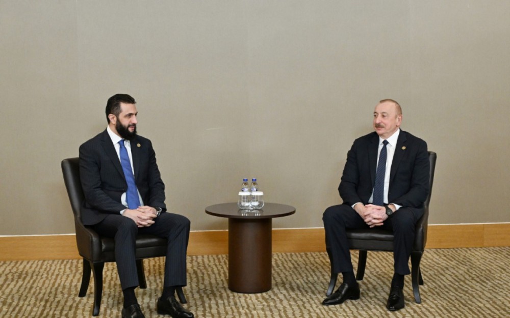 İlham Əliyev Suriya prezidenti ilə görüşdü - FOTOLAR